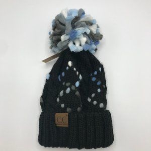 Women's C.C Boutique Chunky Knit Yarn Pom Beanie Hat